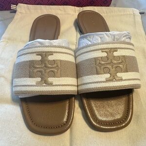 Double T Jacquard Slide Stripe Logo